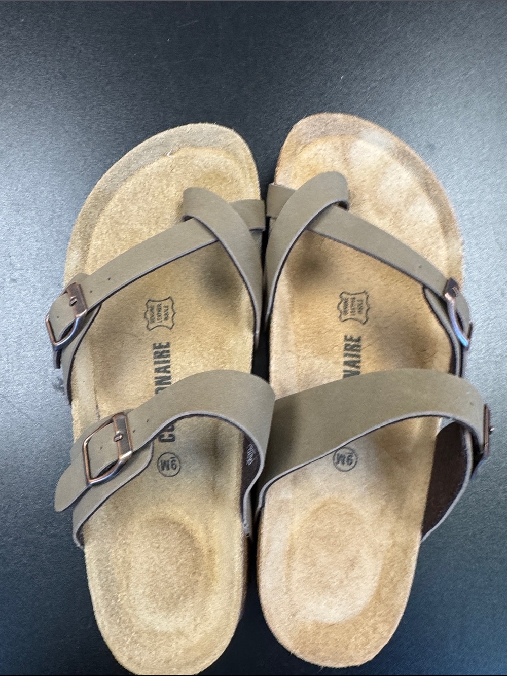 Women's Two-Buckle Comfort Sandals in Taupe